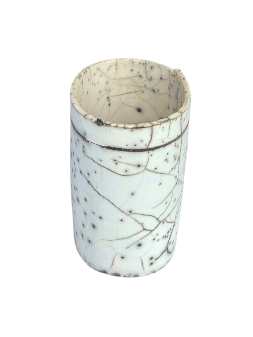 raku oval vase