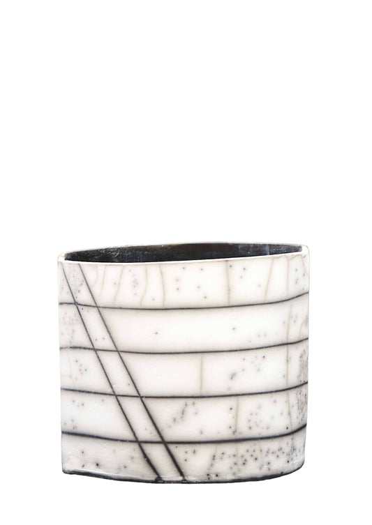 RAKU OVAL VASE