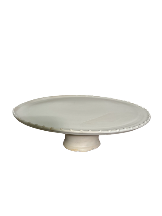 WHITE CAKE SERVING PLATTER