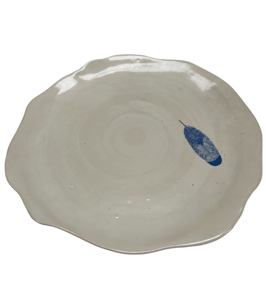 LARGE PLATTER " FEATHER"