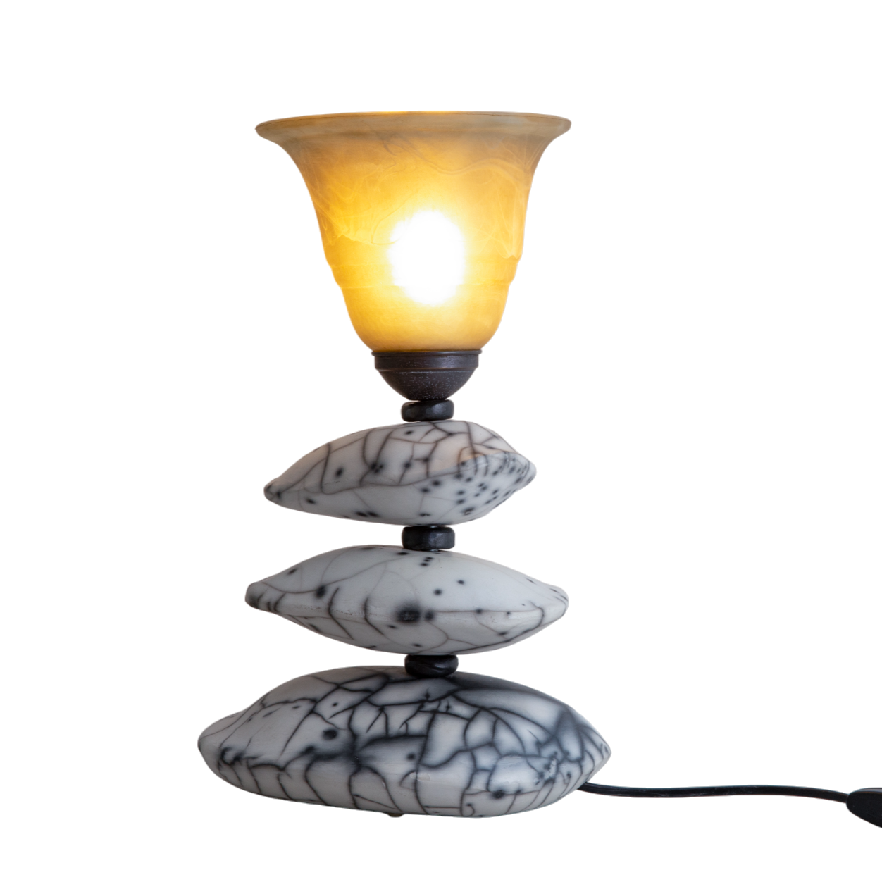 RAKU TABLE LAMP "PEBBLE"
